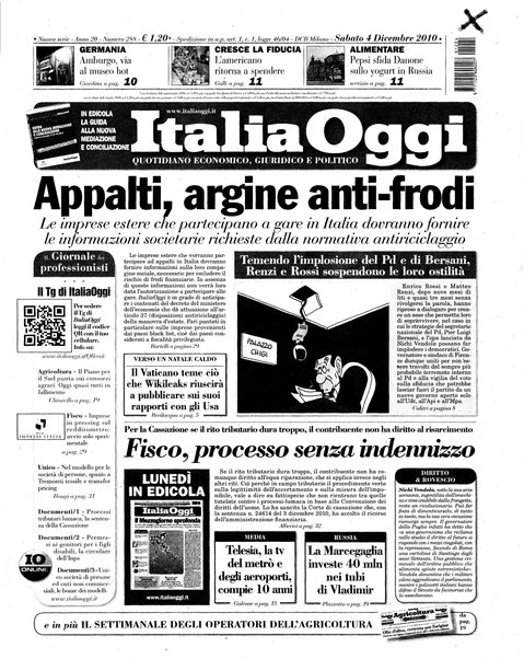 Italia oggi : quotidiano di economia finanza e politica